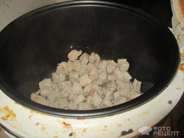 Рецепт: Гречнево-рисовая каша в мультиварке - со свининой